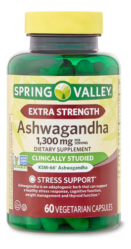 Ashwagandha 1.300mg X 60 Caps - Unidad a $2250