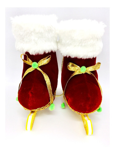 Patines De Hielo Santa Claus De Navidad Colgante Para Puerta