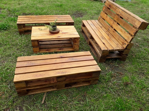 Imagen 3 de 9 de Juego De Jardín En Pallets