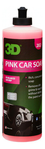 3d Pink Car Soap Shampoo Para Autos Ph Neutro 16oz