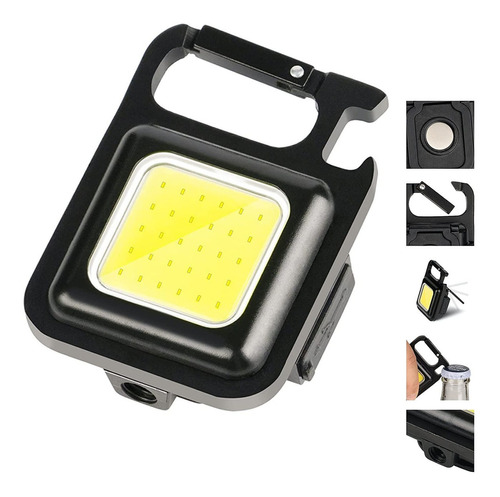 Mini Linterna Llavero Led Lampara Camping Recargable Usb