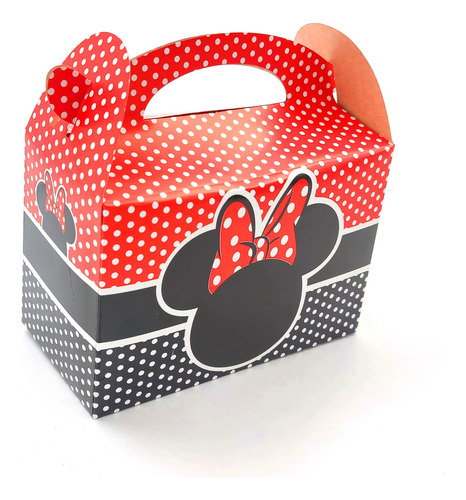 Caja Cajita Feliz Sorpresa X6 Unidades Minnie Mouse Logo 