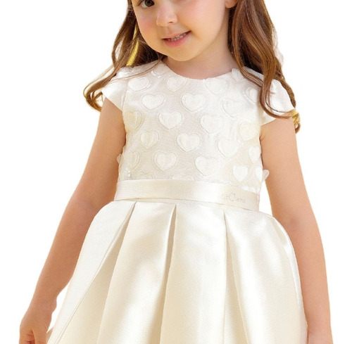 Vestido De Festa Petit Cherie Offwhite Celebration 21322 Br.