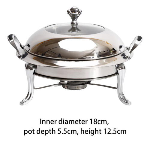 Set De Bandejas Para Mantener Comida Caliente Con Plata