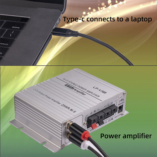 Cable De Audio Usb C A Rca -cable C A 2 Rca Tipo 2 Conectore