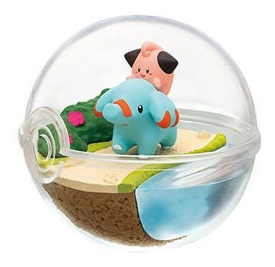 Boneco Pokemon Phanpy E Cleffa - Re-ment Terrarium