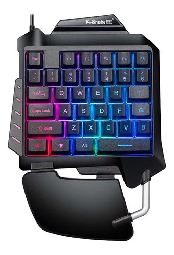 Teclado Gamer One Hand K-snake G92 Usb Keyboard Gaming Rgb 