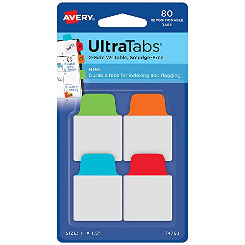 Mini Ultra Tabs, 1  X 1.5 , Escritura 2 Caras, Colores ...