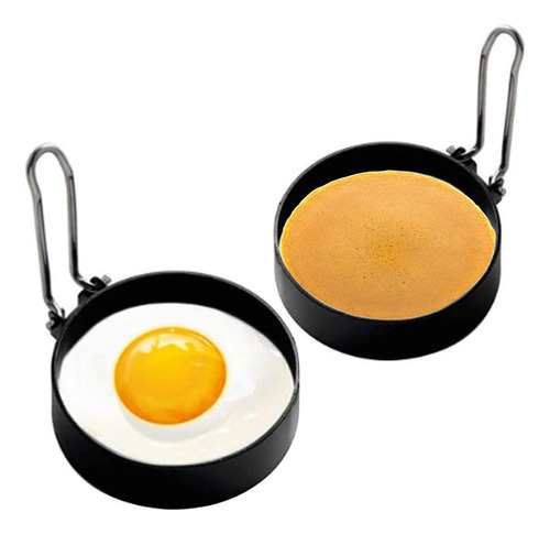 4 Moldes Redondo Antiadherente Freir Huevo Carne Hotcakes