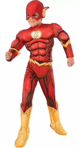 Disfraz Niños Flash Superhéroe Completo Muy Bueno!