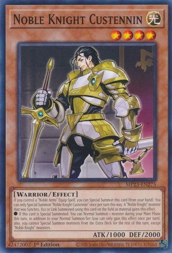 Noble Knight Custenin (mp23-en275) Yu-gi-oh!