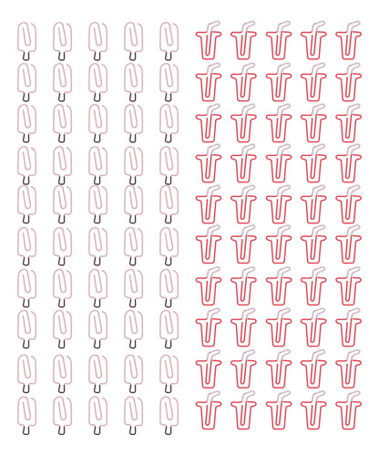 Miniclips De Papel, 100 Unidades, Metal, 50 Unidades, Estilo