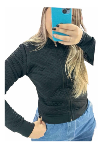 Campera Bomber De Tela Negra O Blanca