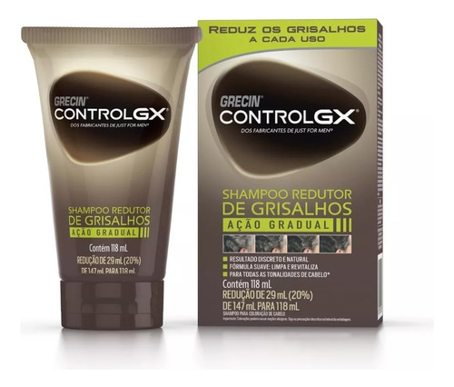 Shampoo Reduce Gradualmente Canas. Grecin Control Gx 118ml.