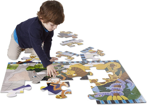 Rompecabezas De Melissa Amp Doug Safari Social Jumbo Floor 2