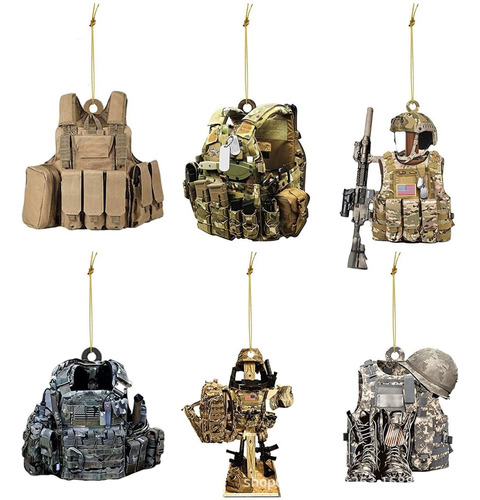 2pzs Colección Llaveros En Forma De Camuflaje Equipo Militar