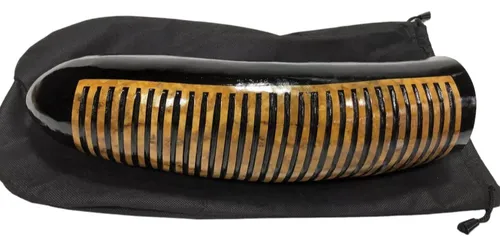 Guiro Salsero 36 Cm Calabazo Negro Con Funda