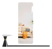 Comprar Lamina Espejo De Pared Rectangular Borde Redondo 120x35 Cm