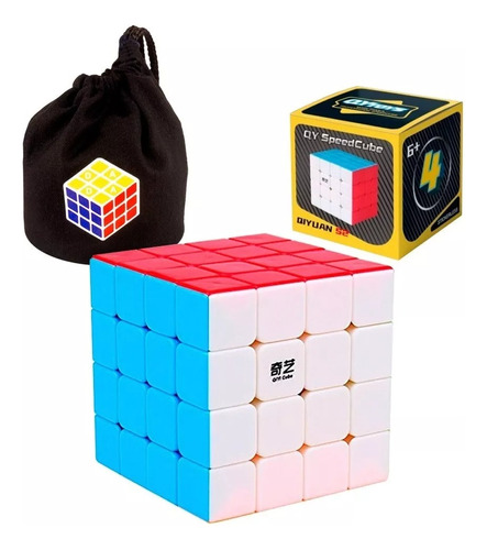 Cubo Rubik 4x4 Qiyi Qiyuan 4x4x4 Stickerless + Estuche Full