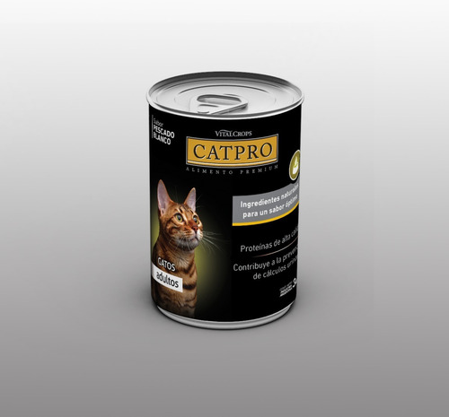 Alimento Húmedo Catpro X 12 Latas .sabor Pescado Blanco