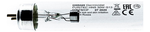 Tubo Desinfeccion Esterlizacion Uv 30w 90 Cms G30t8/of Osram