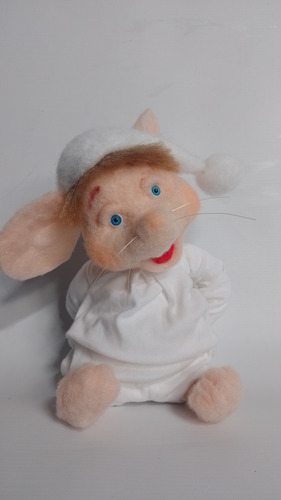 Topo Gigio Muñeco Artesanal Articulado Blanco