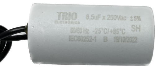 Capacitor Para Ventilador 2 Fios 8,5uf X 250vac