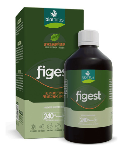 Kit C3 Figest Suplemento Líquido Matinal Biofhitus Menta