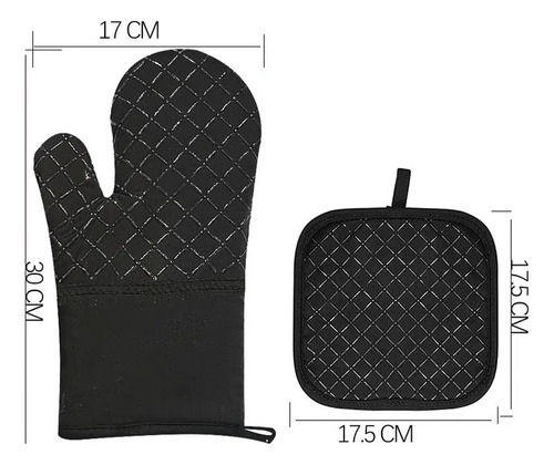 Set De 1 Par De Guantes Largos De Silicona Con Aislamiento T