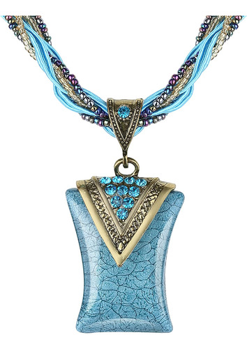 Flyonce Collar De Turquesa Para Mujer, Estilo Bohemio Vintag