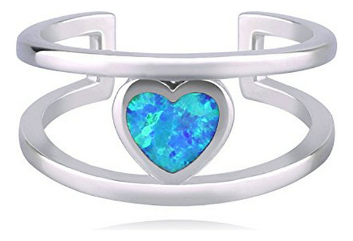 Anillos - C Quan Chi Jewelry Opal 925 Sterling Silver Heart 