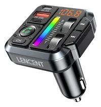 Comprar Lencent BS022 Transmisor FM Bluetooth 5.3 para Auto, adaptador bluetooth Carro con Manos Libres\u002F2 cargadores rápidos USB\u002FGraves y Agudos Ajustables Color Negro