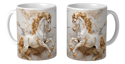 Taza Caballos 3d 12 Café 11 Oz 325 Ml