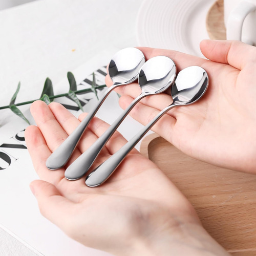 12 Cucharas De Café, Mini Cucharas Café De Acero Inoxidable