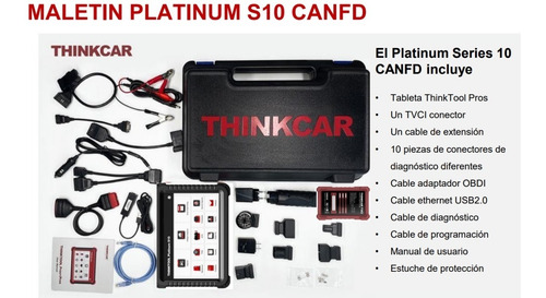 Imagen 5 de 10 de Scanner Thinkcar Platinum S10 Can Fd Programación J2534