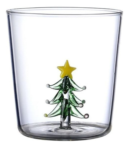 Vaso De Cristal Tridimensional Con Árbol De Navidad