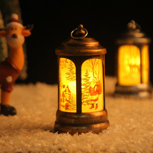 Linterna De Mesa Navideña, Luz Led, Adorno Navideño,