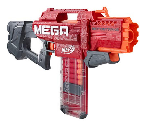 Blaster Nerf Mega Motostryke Motorizado Con Clip Y Barra De