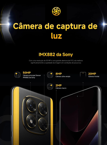 Smartphone Xiaomi Poco X7 5g 512gb 12gb Dual Sim Preto