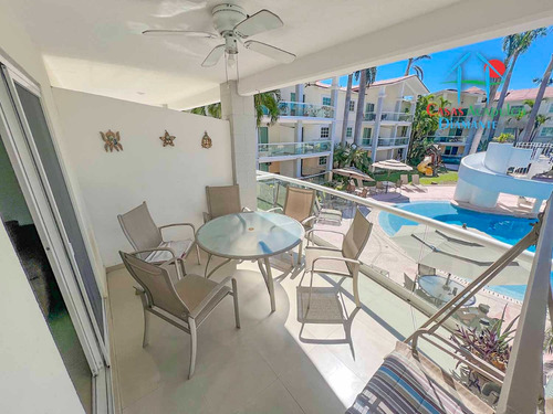 Cad Diamante Lakes Rubí 219. Terraza Con Vista A Las Albercas Y Áreas Comunes
