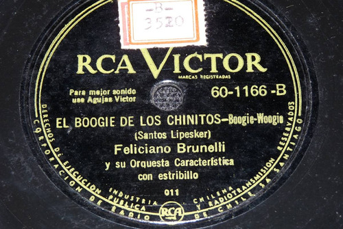 Jch- Feliciano Brunelli Y Su Orq. El Boog De Los Chin 78 Rpm