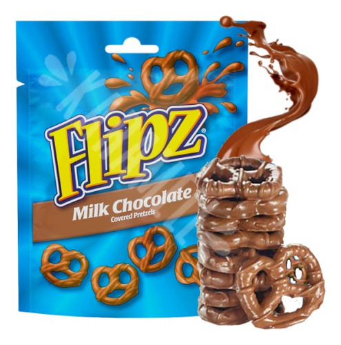 Galleta Pretzels Cubierta Con Chocolate De Leche Flipz 141g