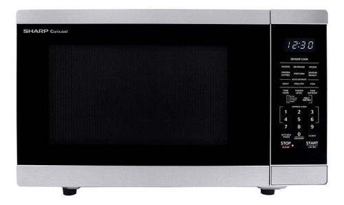 Sharp 1.4 Cu. Ft. Stainless Steel With Black Mirror