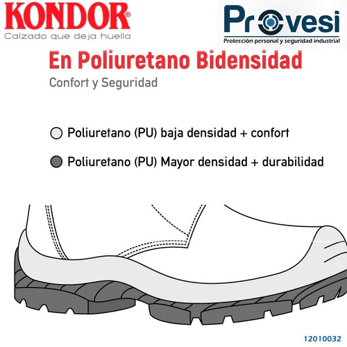 Bota Seguridad Kondor Indiana Jumbo Negro Con Puntera