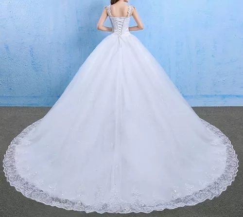 Vestido De Noiva Com Brilho Véu E Armação Casamento 'e150