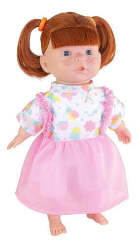 Boneca Reborn Marcelle Ruiva Fala 60 Frases +bolsinha Boneca
