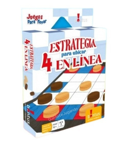 Juego Con Fichas De Madera 4 En Linea - Bontus