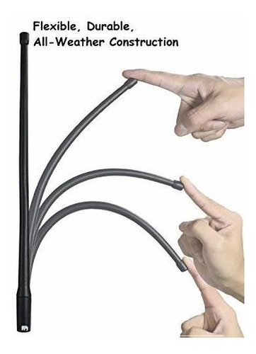 Antena Goma Flexible 13.0 in Para Motocicleta Harley Fm