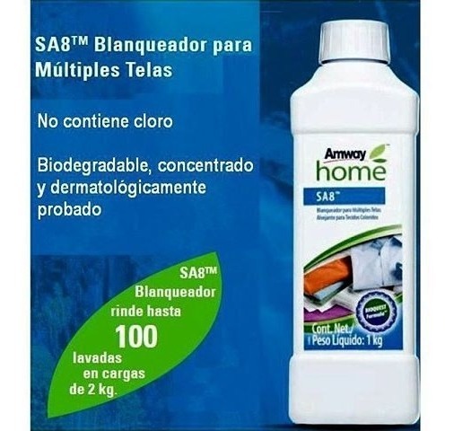 Amway Sa8 Blanqueador Ropa Blanca/color 100 Lavadas | Mercado Libre