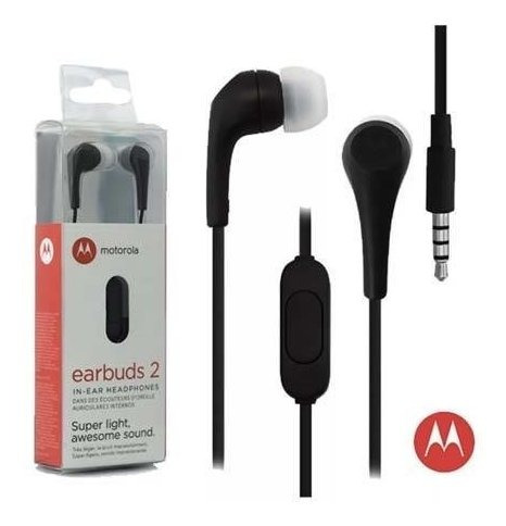 Imagen 2 de 4 de Auricular Motorola Earbuds 2 Negro Earbuds2blk - Aj Hogar